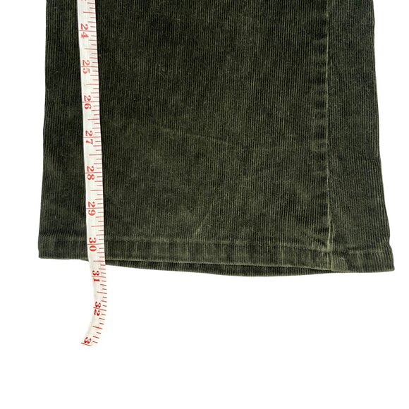 St. John's Bay Corduroy Pants Olive Green Straight Leg Women's 12 Cozy Classic - Picture 12 of 15
